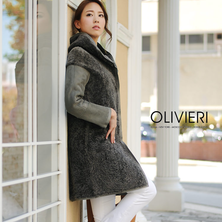 楽天市場】OLIVIERI/オリヴィエリ シェアード ムートン ロング コート