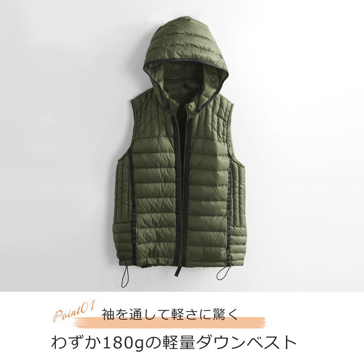 楽天市場】【5%オフクーポン】ダウンベスト レディース フード付き