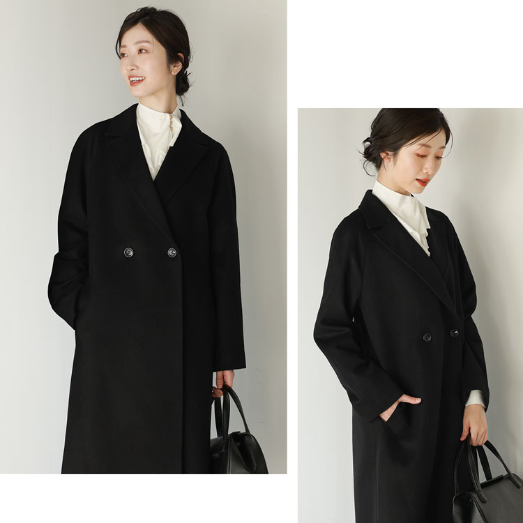 楽天市場】ロング チェスターコート レディース カシミヤ ブレンド