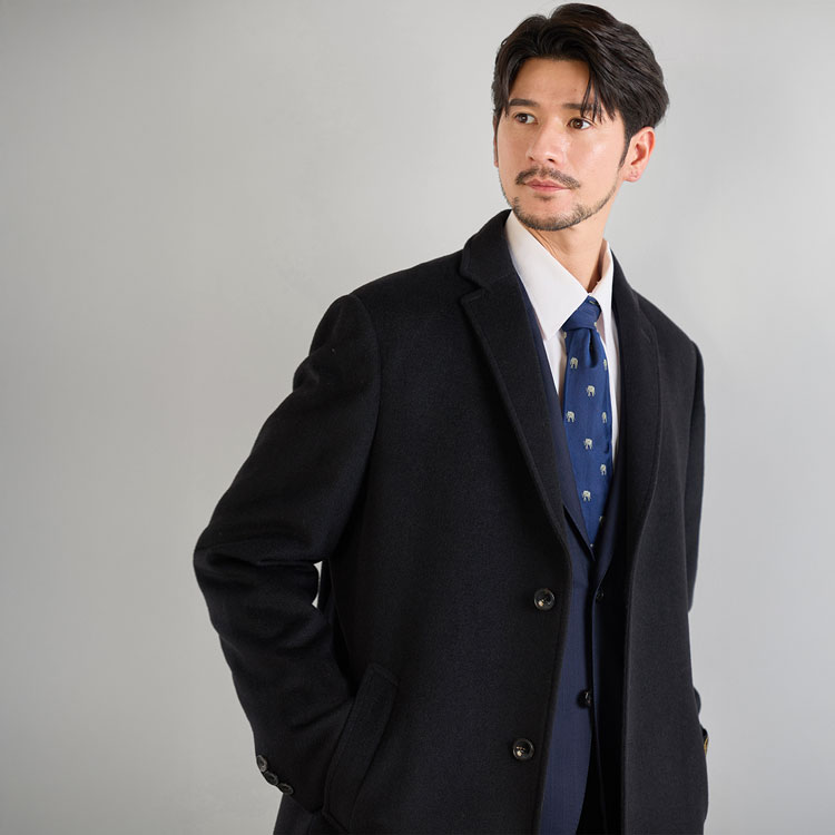 楽天市場】【10%offクーポン】カシミヤ チェスターコート フォーマル