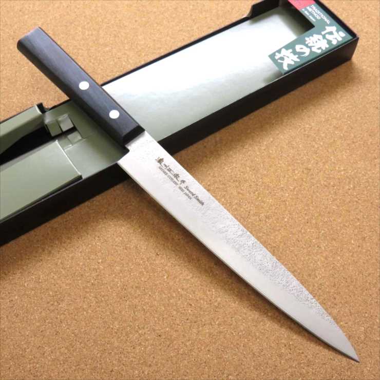 楽天市場】関の刃物 刺身包丁 20cm (200mm) 濃州正宗作 梨地