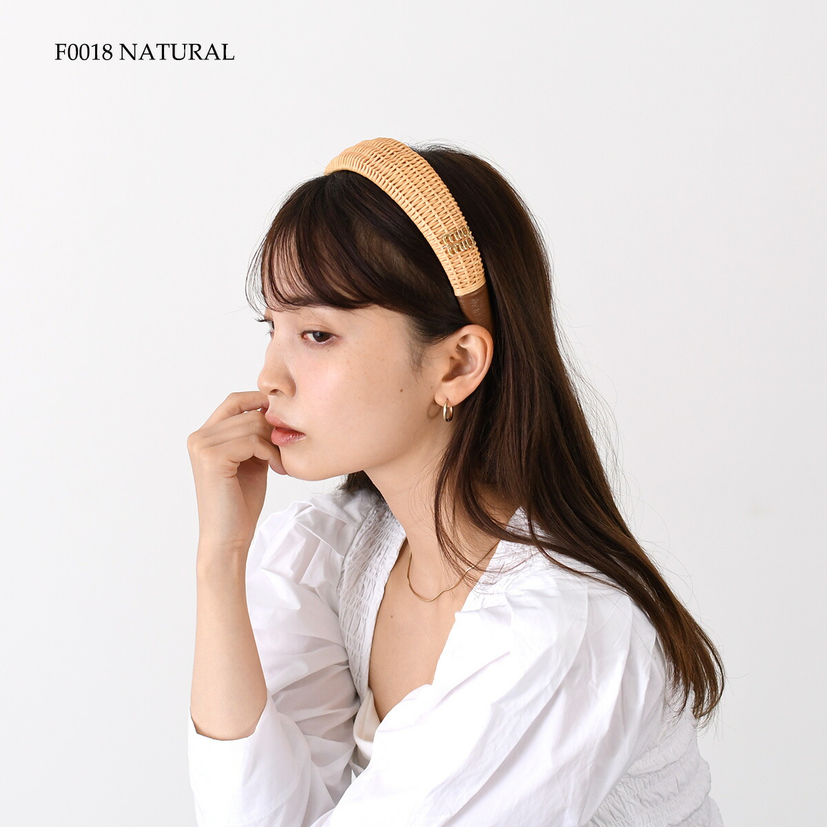 楽天市場】MIU MIU ミュウミュウ アクセサリー カチューシャ Logo