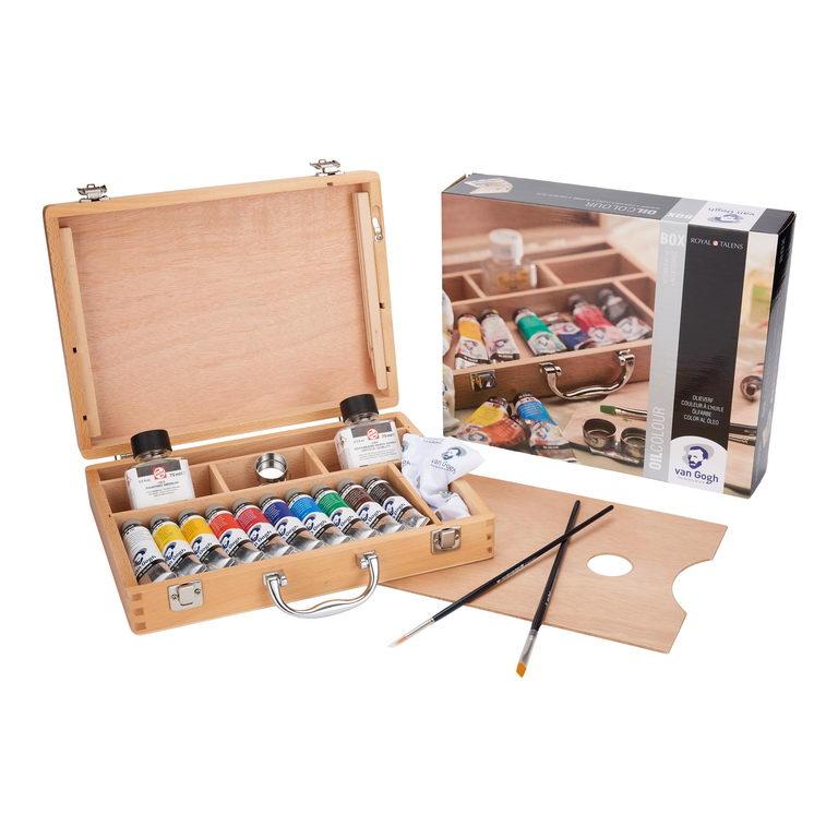 ターレンス van Gogh 油絵具セット 木箱 10色 オイルペイント
