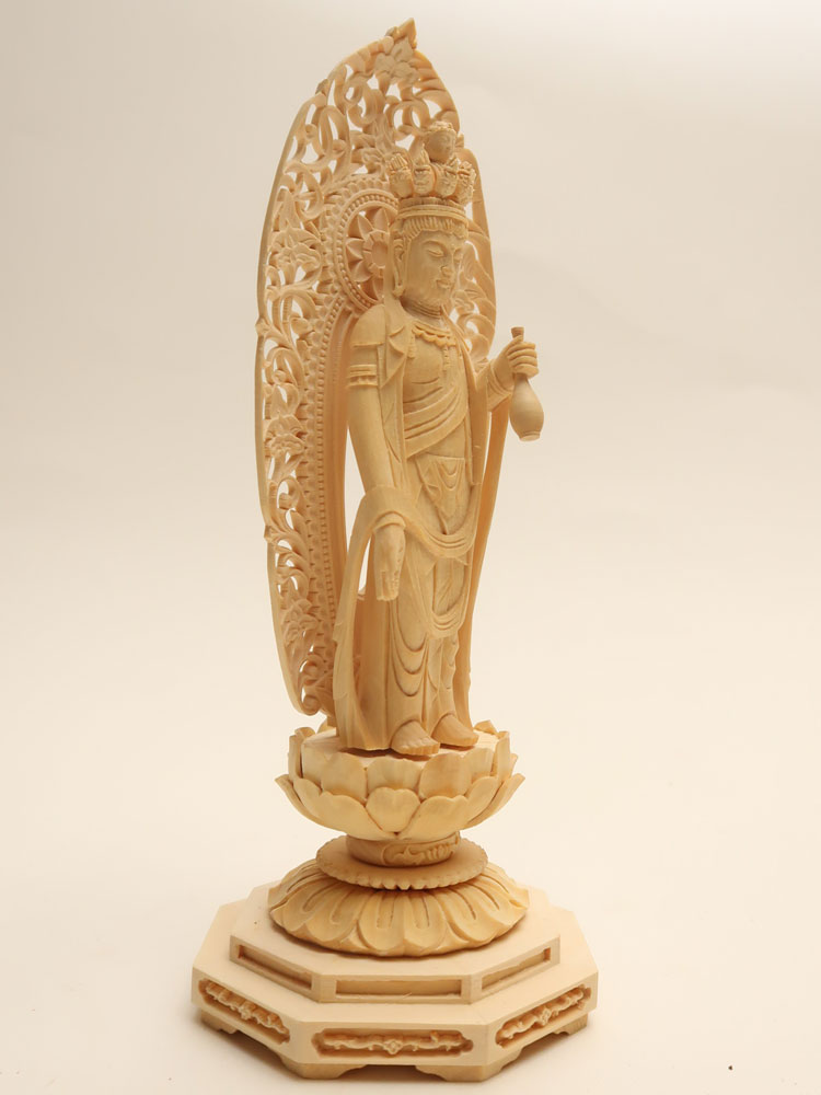 十一面観音菩薩像【極小】#405 厨子入り 木彫 仏像 十一面観音菩薩像