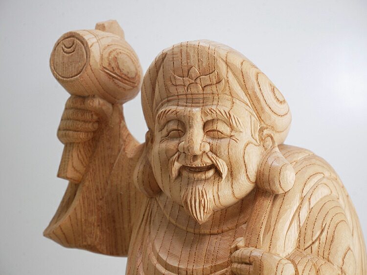 楽天市場】【総高31cm】大黒天 木彫り 置物 一刀彫 / 素材：けやき