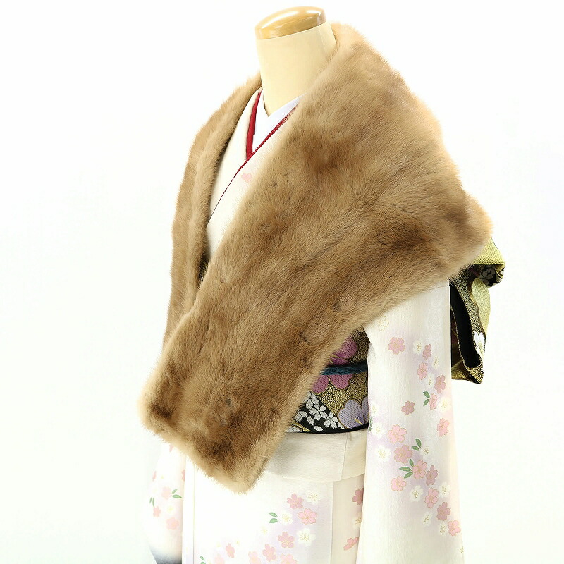 楽天市場】【中古】 ファー ミンク ショール リサイクル 着物 成人式