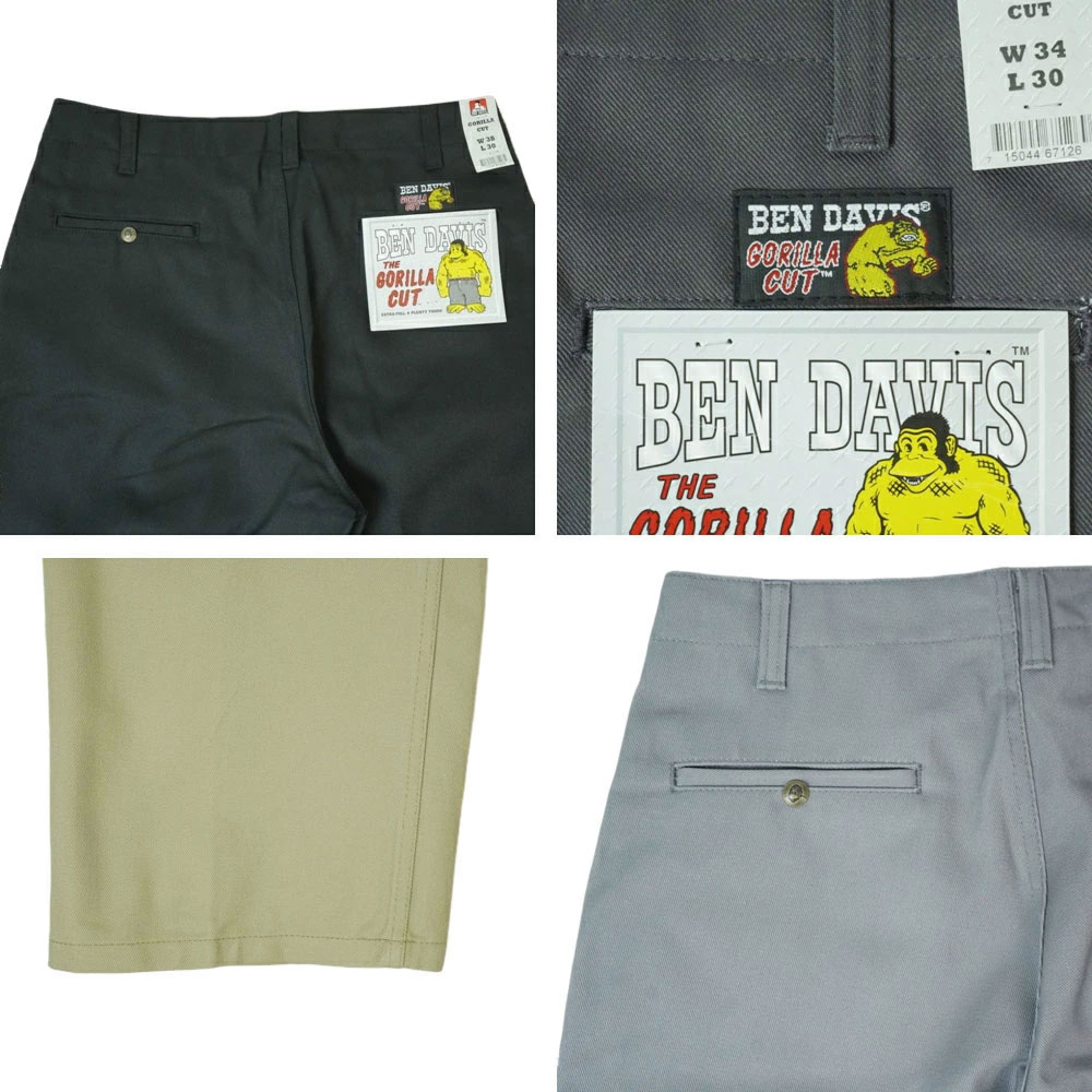 楽天市場】BEN DAVIS ベンデイビスゴリラカット ワークパンツ GORILLA