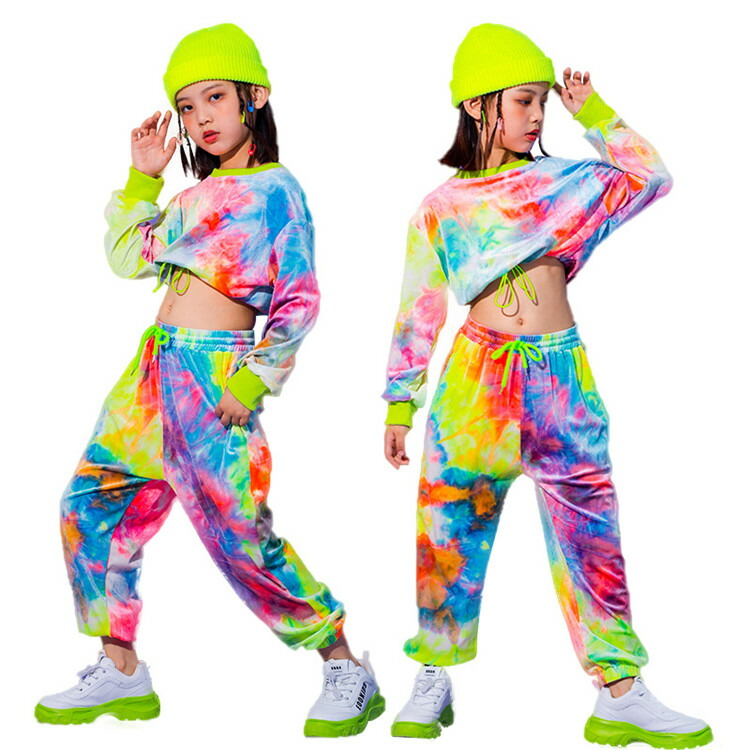 楽天市場】ダンス 練習着 キッズ セットアップ カラフル ダンス衣装
