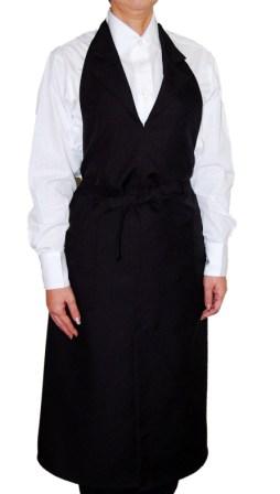 楽天市場】テーラー衿胸当てソムリエエプロン（カフェエプロン黒