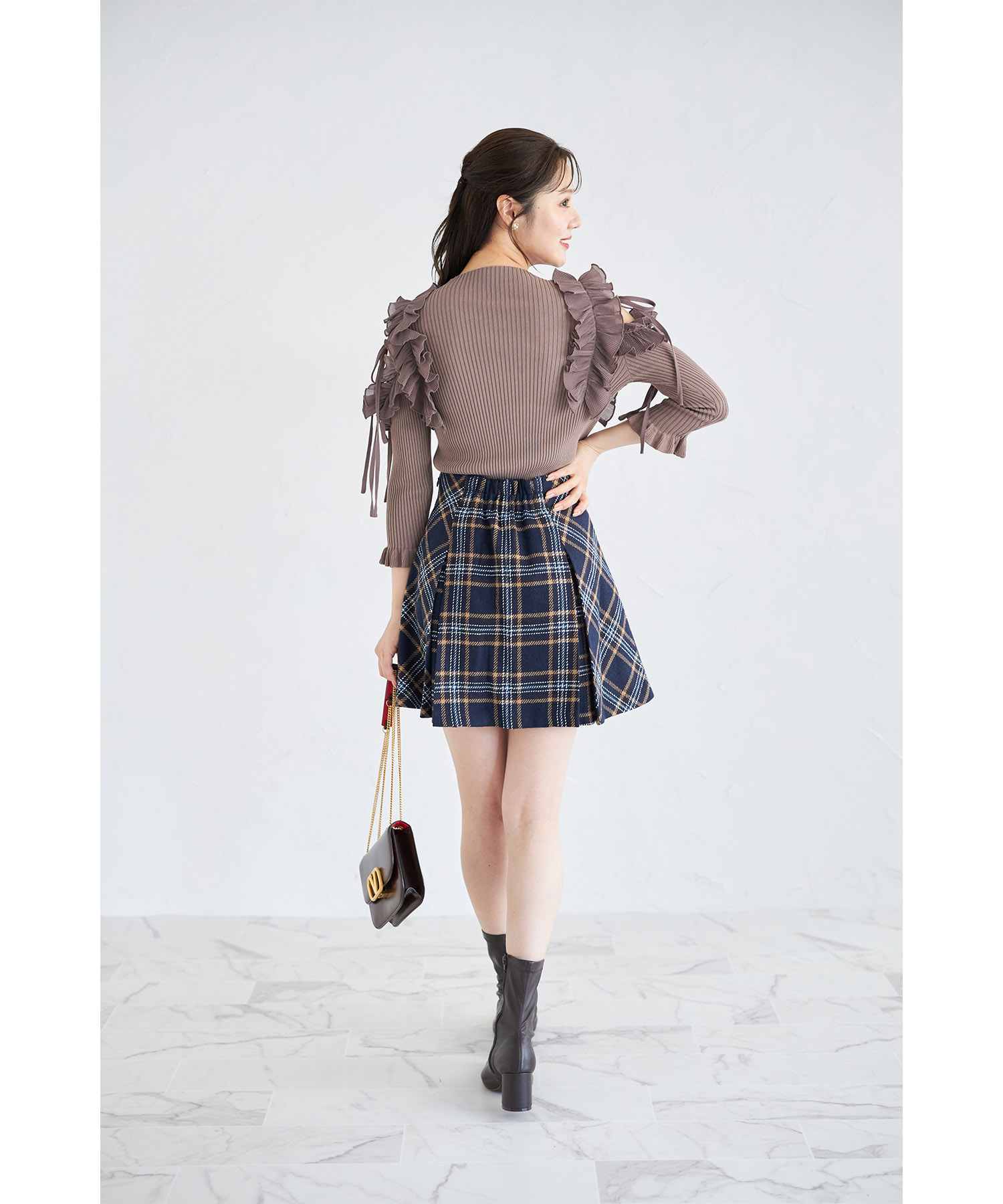 楽天市場】インナーパンツ付きチェックミニスカート【leminia レミニア