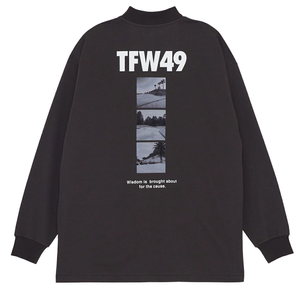 TfW49 モックネック 長袖TシャツTFW49 モックネック 長袖 ブラック XL