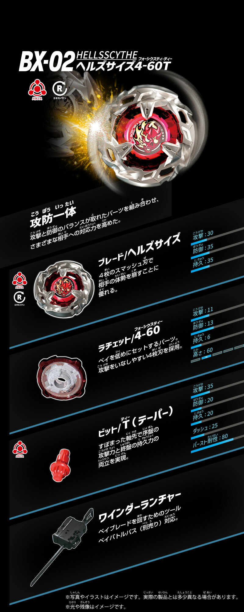 楽天市場】BEYBLADE X BX-02 スターター ヘルズサイズ4-60T | タカラ