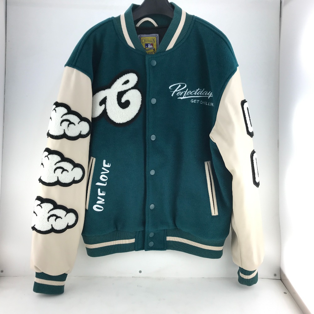 楽天市場】【中古】 CHILLIN CLASSICS チリン STADIUM JACKET グリーン