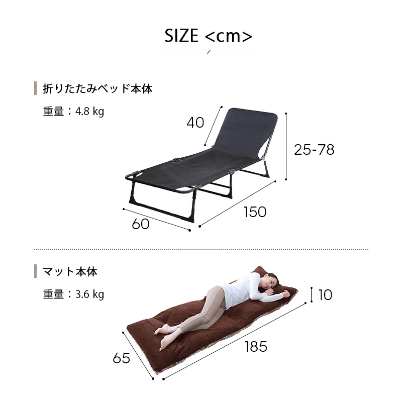 楽天市場】簡易ベッド 折りたたみベッド コンパクト 小さい リラックス