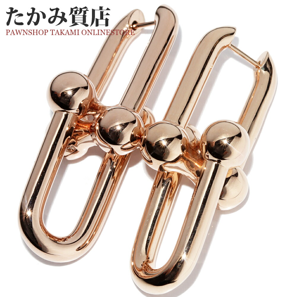 楽天市場】ティファニー ピアス K18PG ハードウェア エクストララージ