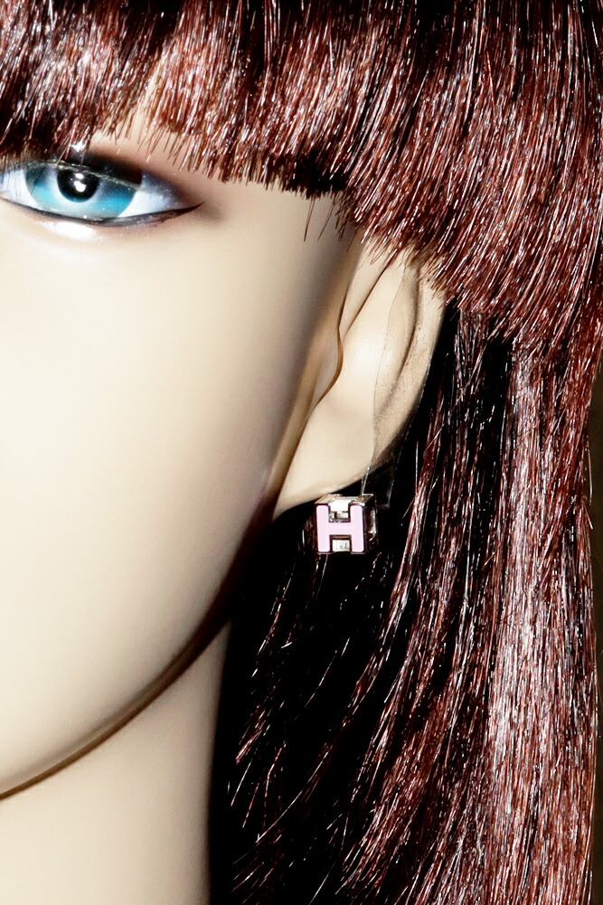 楽天市場】エルメス ピアス SS 七宝 ピンク ガージュドアッシュ H