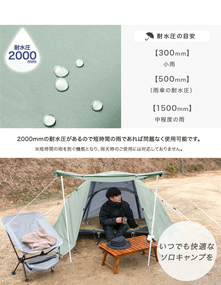 楽天市場】【キャノピーポール付】 コットテントセット 幅70