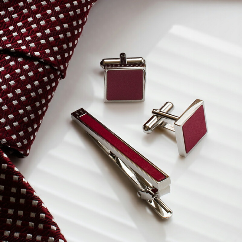 楽天市場】ネクタイピン カフス セット メンズ 名入れ 日本製 本革