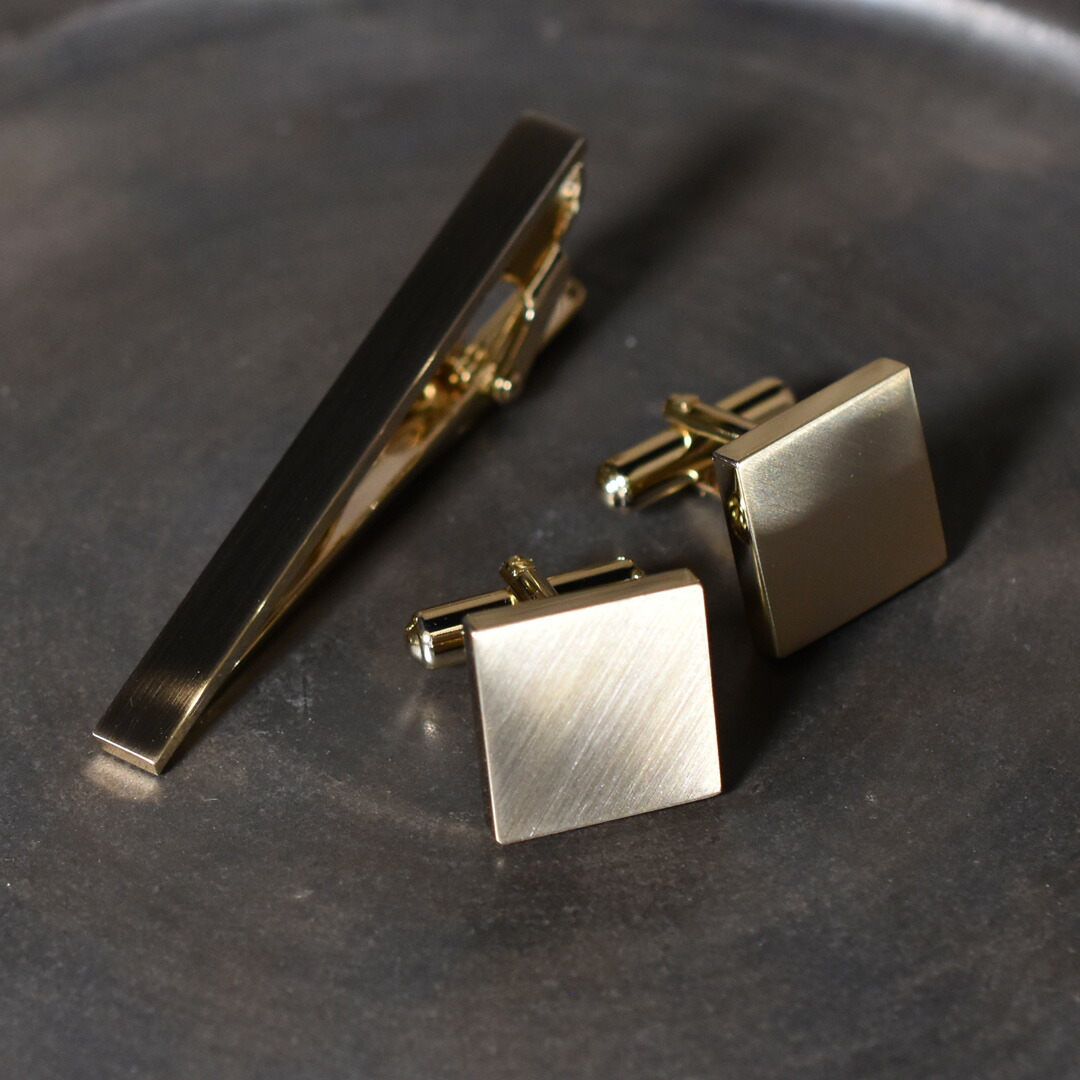 楽天市場】ネクタイピン カフス セット メンズ シンプル 名入れ