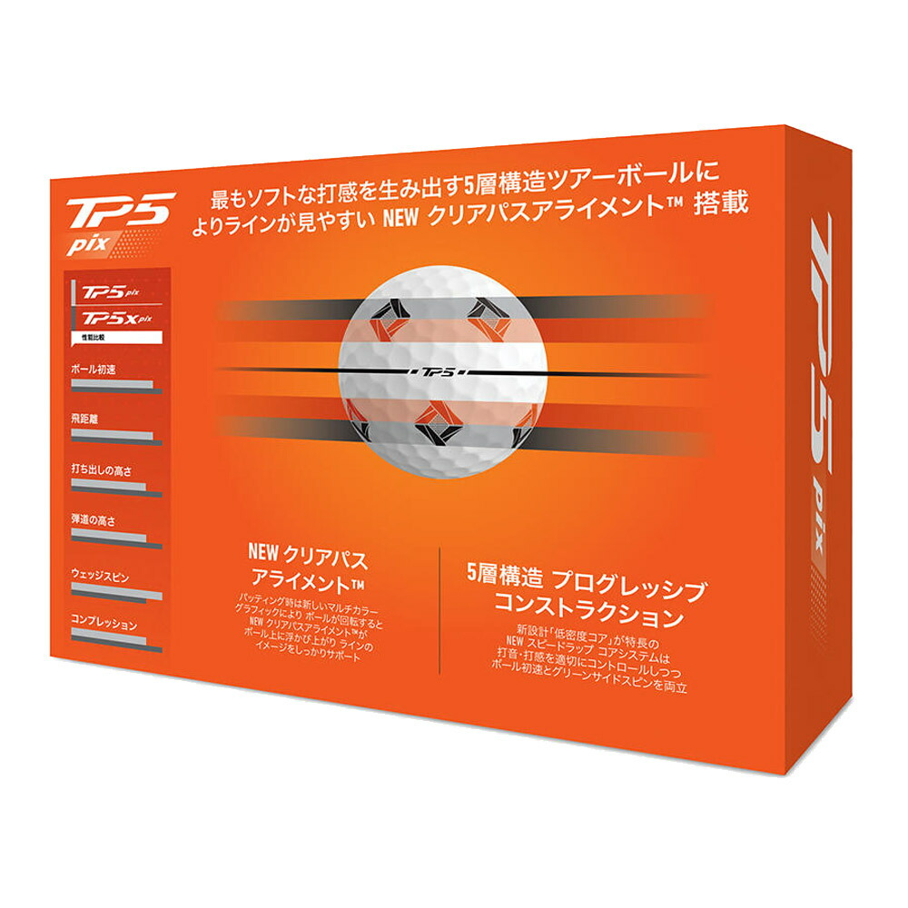 楽天市場】Taylormade テーラーメイド 2024 TP5 pix ボール 1ダース