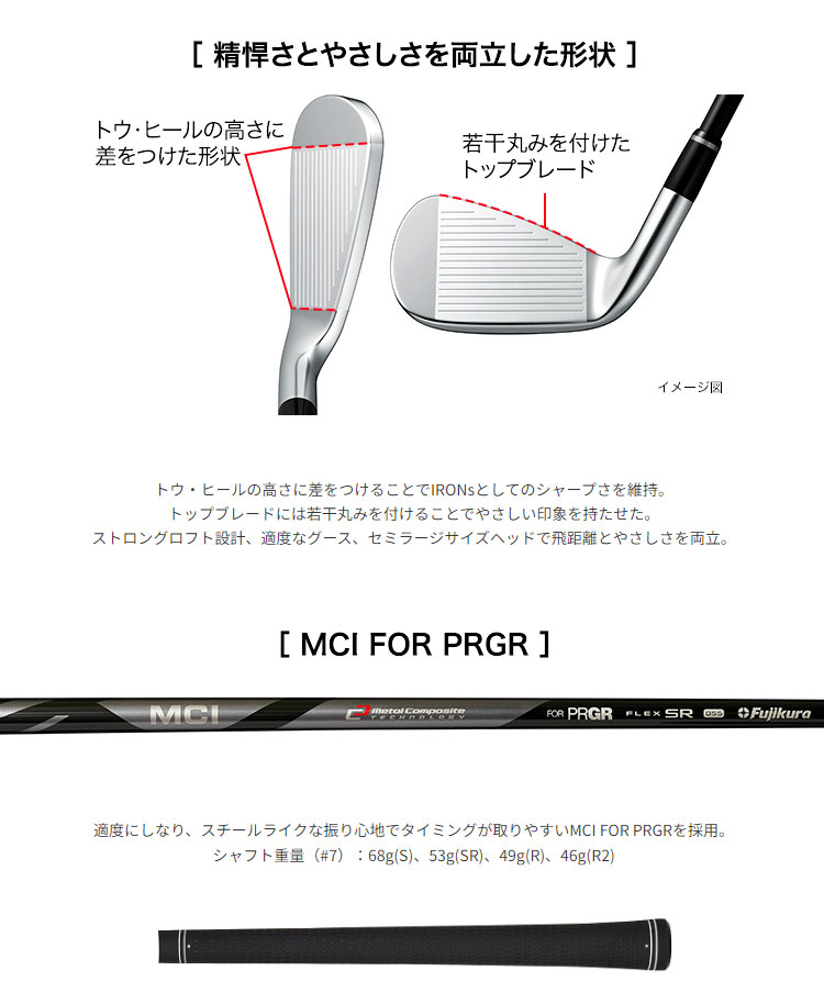 楽天市場】プロギア 04 アイアン MCI for PRGR 装着モデル #7〜Pw Aw 5