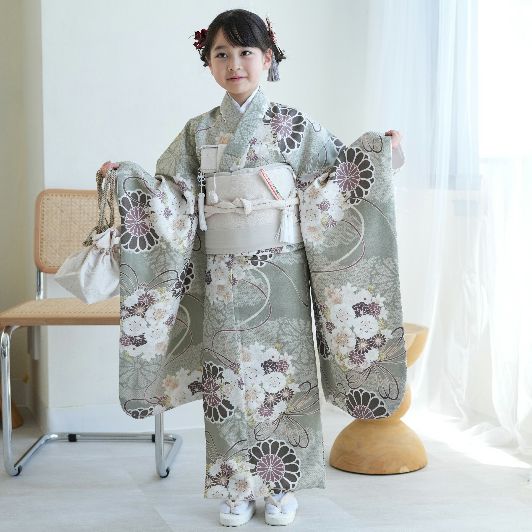楽天市場】【レンタル】【ひよこ商店 七五三 着物 7歳 女の子 四つ身