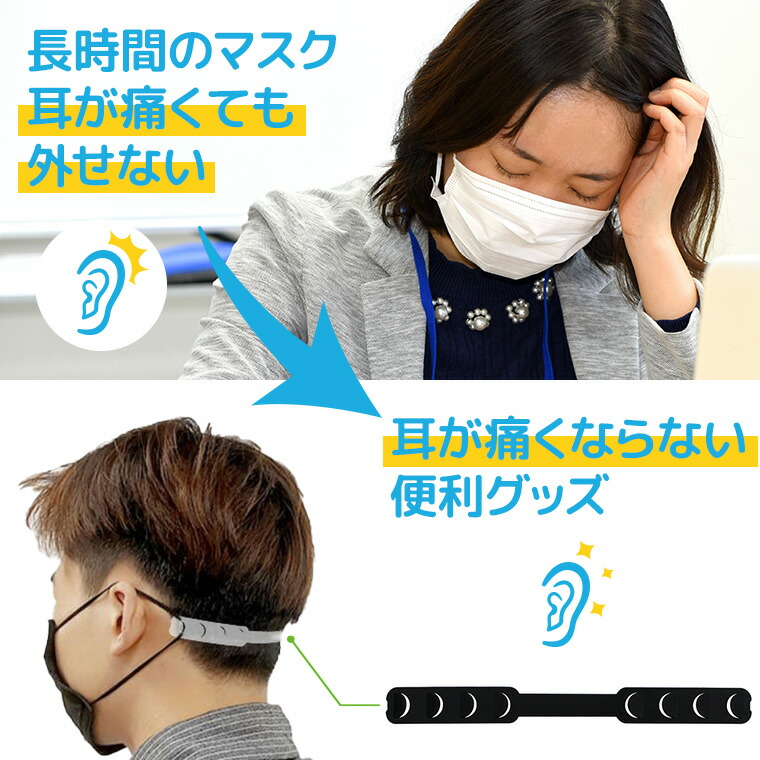 楽天市場】マスク用 バンド 耳が痛くならない 補助具 2個セット 大人