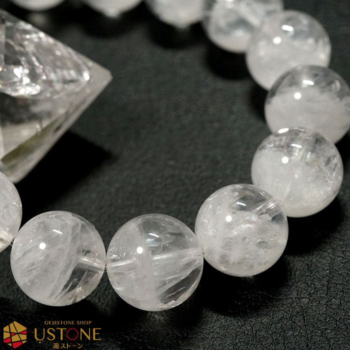 楽天市場】ホワイトファントムクォーツ アイスクリスタル ブレスレット