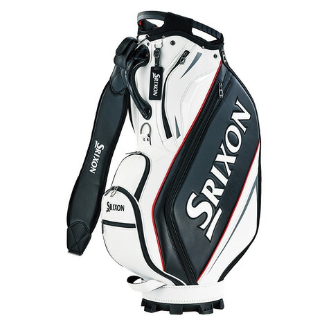 中古】Srixon ブラック キャディバッグ フード付き 6分割式 9型 中古