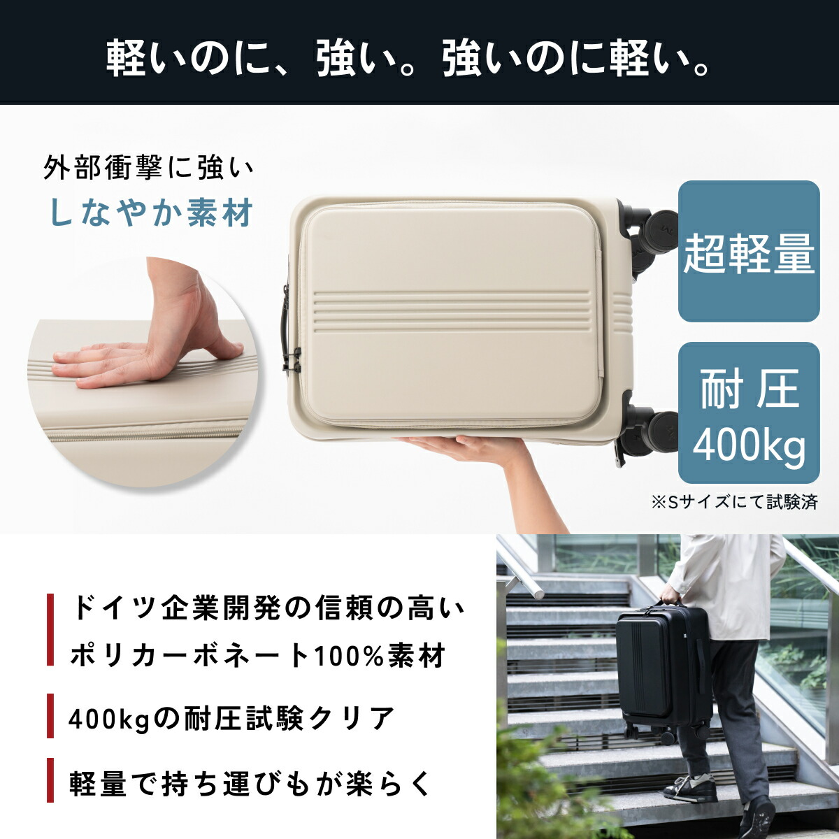 楽天市場】【楽天1位】 フロントオープン スーツケース MAIMO STAND U
