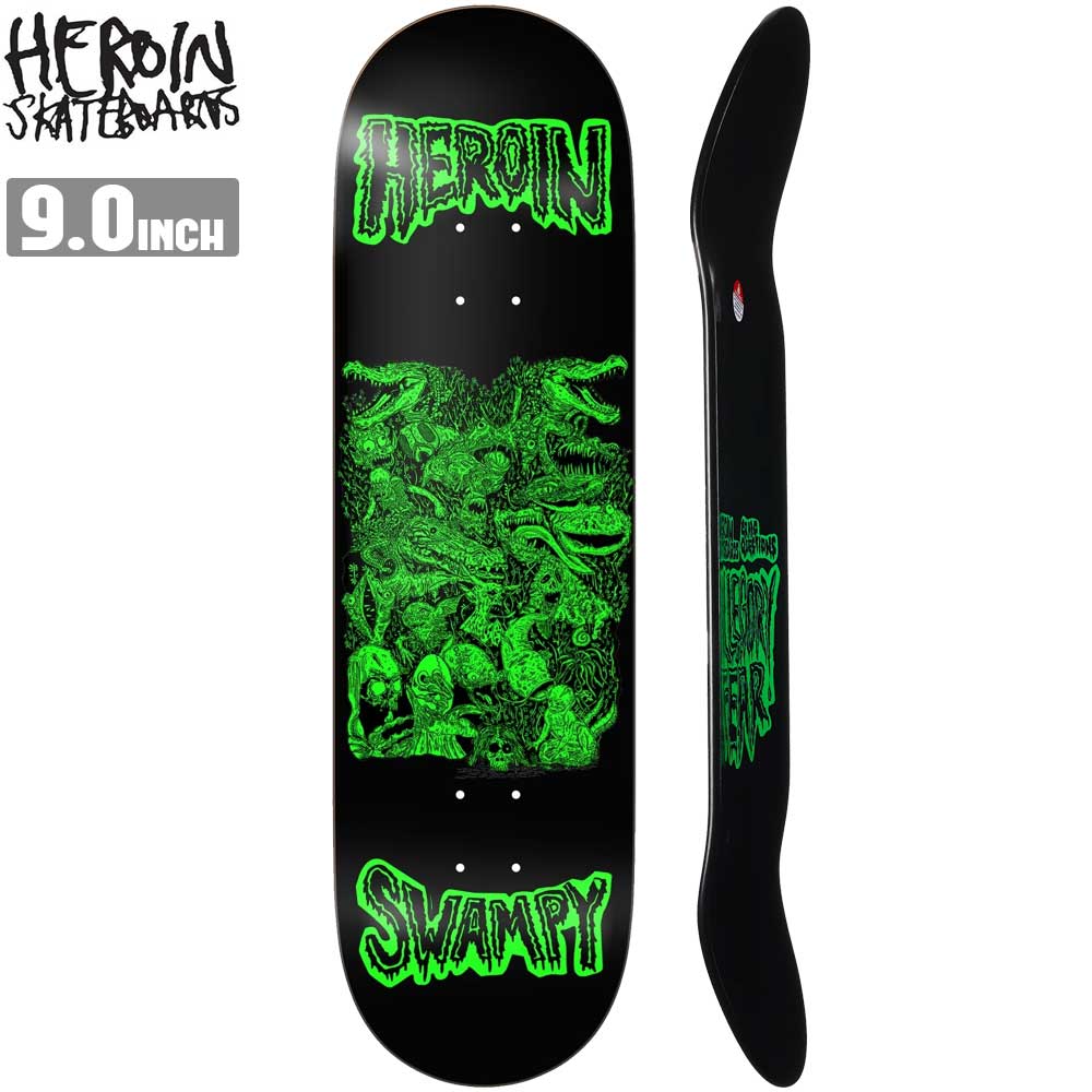 楽天市場】スケボー デッキ HEROIN ヘロイン デッキ HEROIN SWAMPY