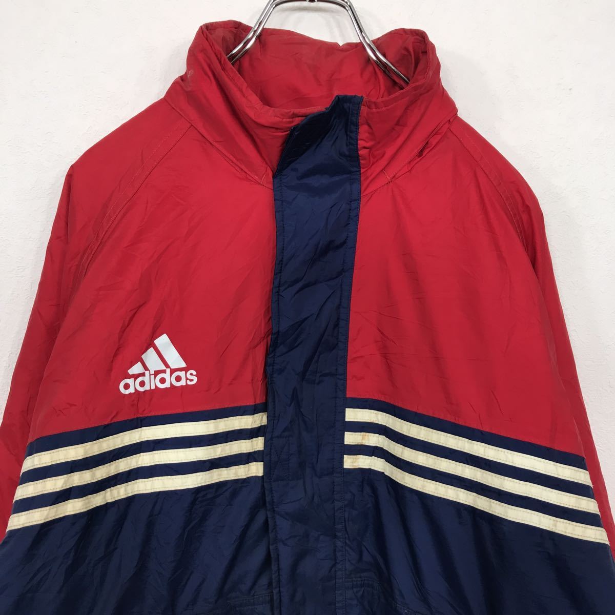 楽天市場】【中古】【古着】 adidas ベンチコート M 赤 ネイビー