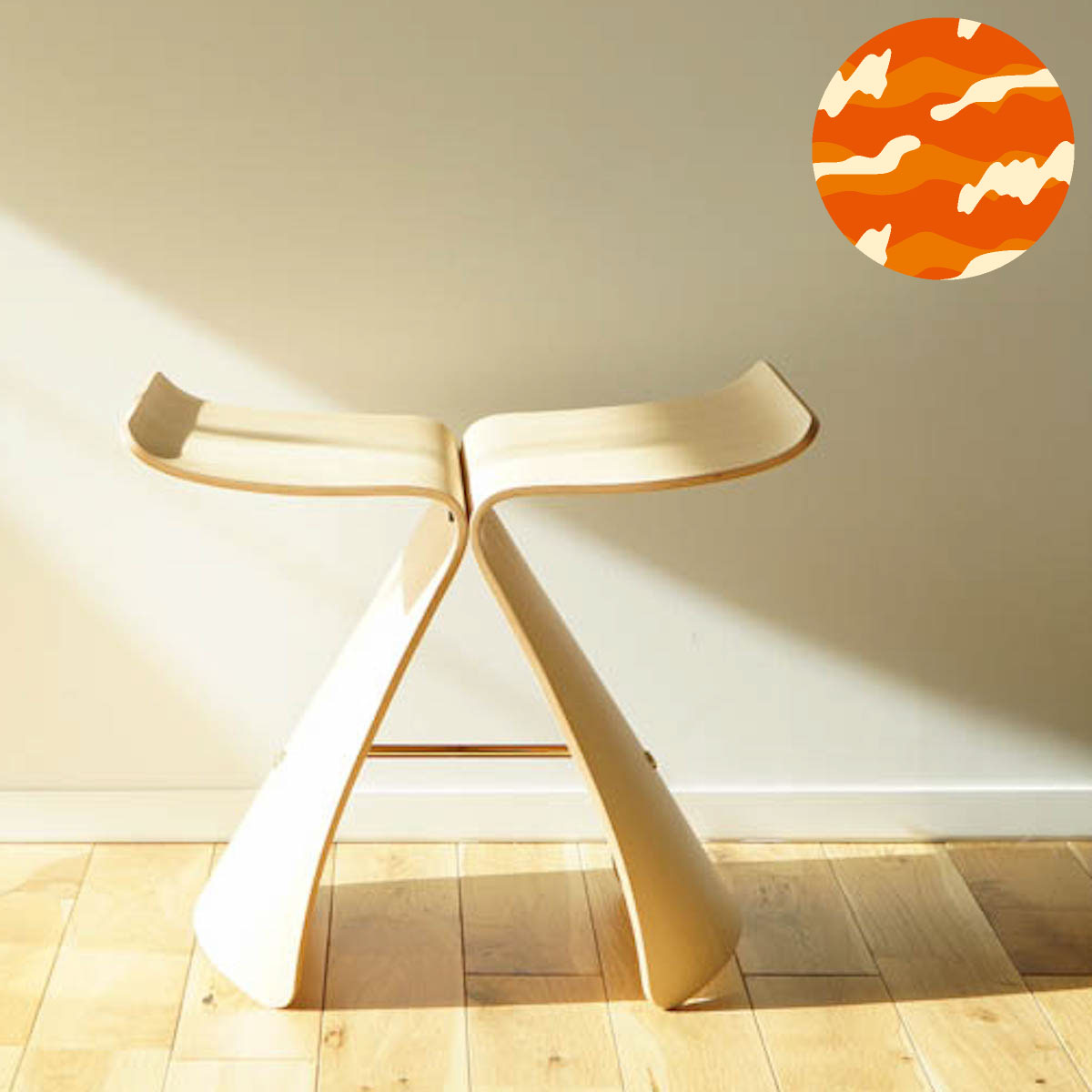 楽天市場】【全2色／天童木工正規品】天童木工 バタフライスツール［S