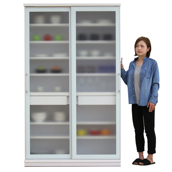 楽天市場】【マラソン期間中全品ポイント10倍】食器棚 引き戸 スライド