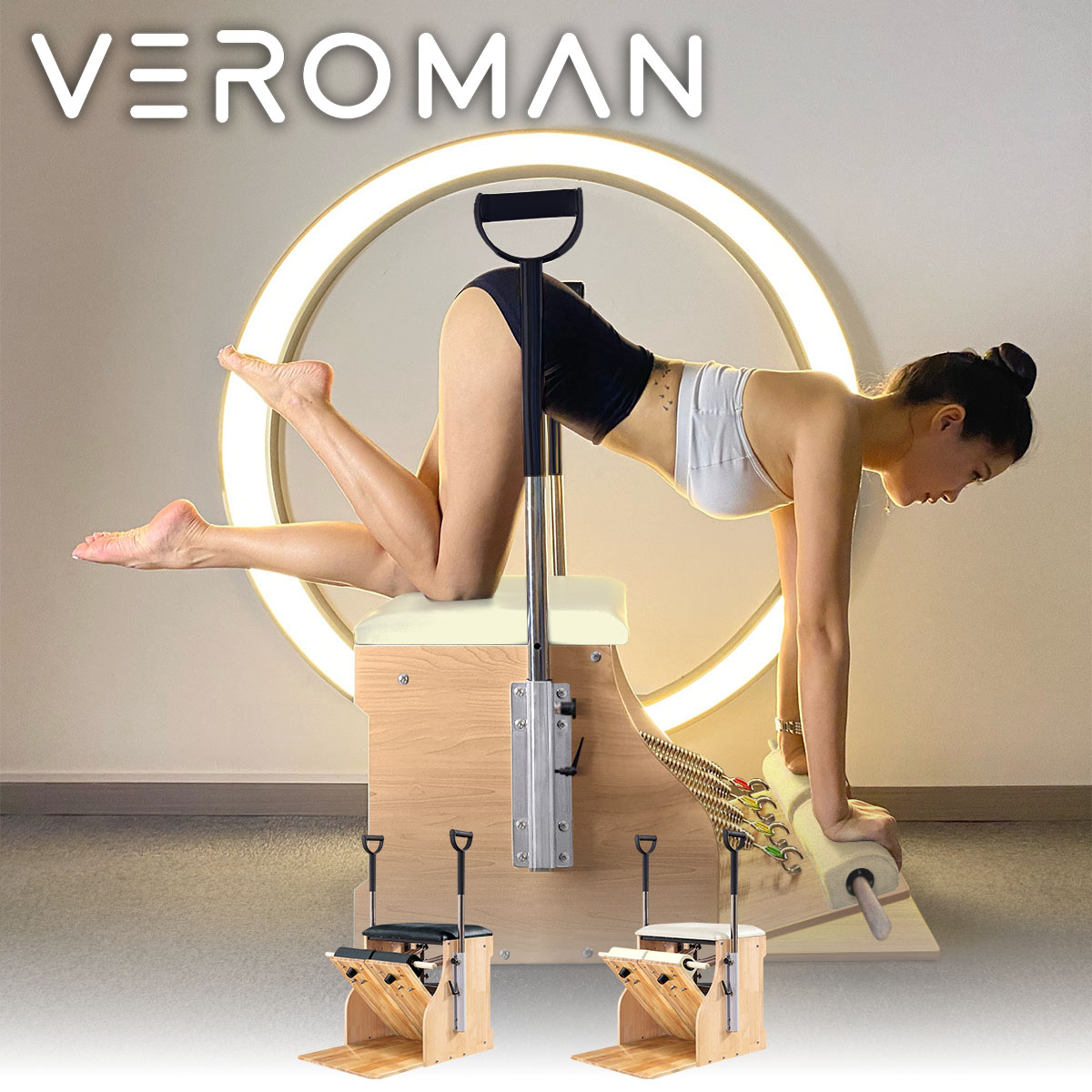 楽天市場】[オーク材]VeroMan ピラティスマシン コンボチェア チェア