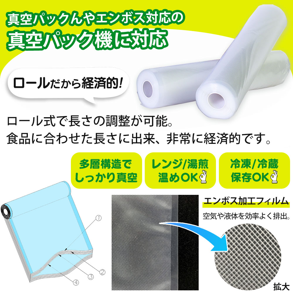 楽天市場】値下げ☆2/24/8:59迄！ 真空パック ロール【20cm×6m】2本