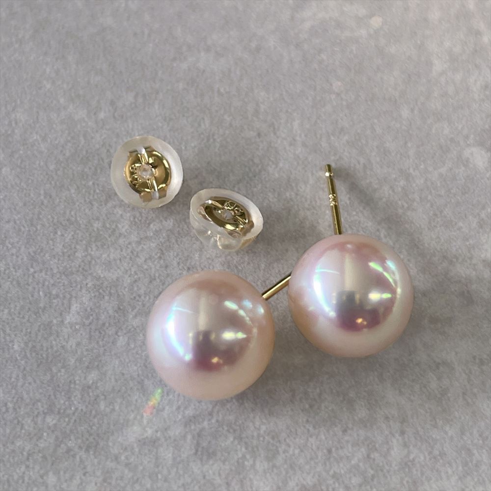 楽天市場】【花珠級のテリ】あこや真珠 パールピアス 8.5-9.0mm K18