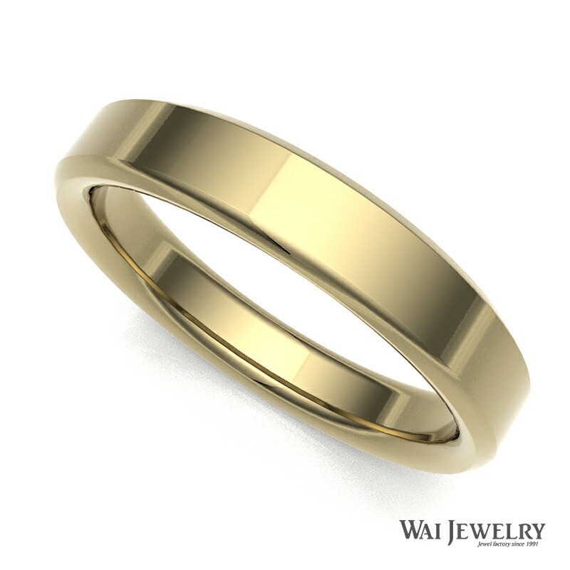 楽天市場】K18ゴールドリング 4ミリ幅太め 結婚指輪 K18 イエロー