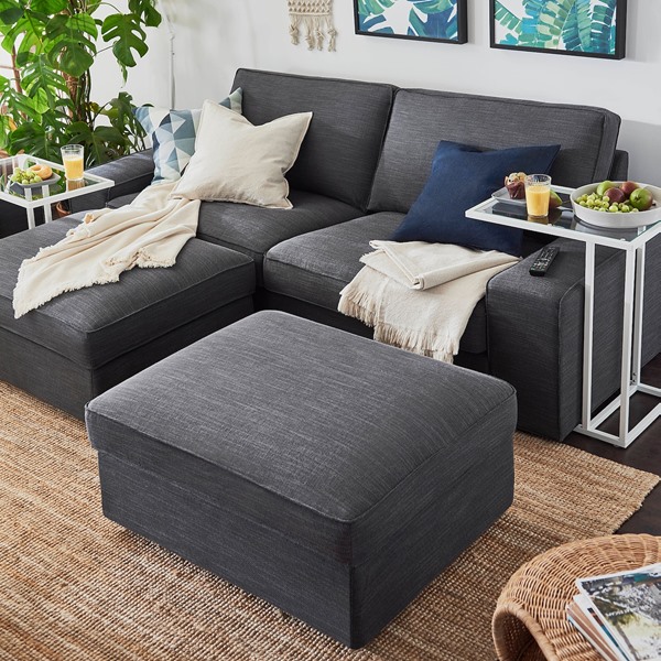 楽天市場】[IKEA/イケア/通販]KIVIK シーヴィク オットマン 収納付き
