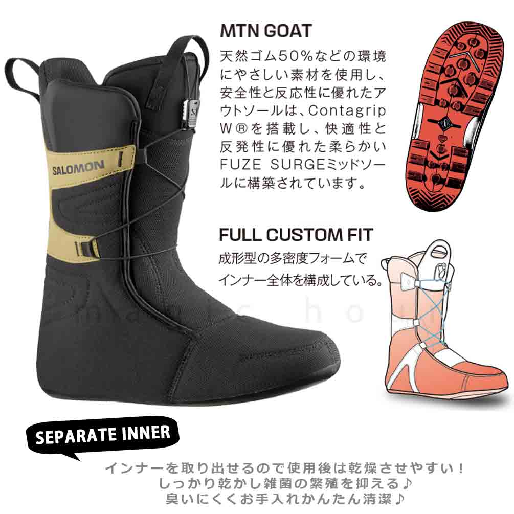 楽天市場】スノーボード ブーツ メンズ SALOMON サロモン SYNERGY PWL