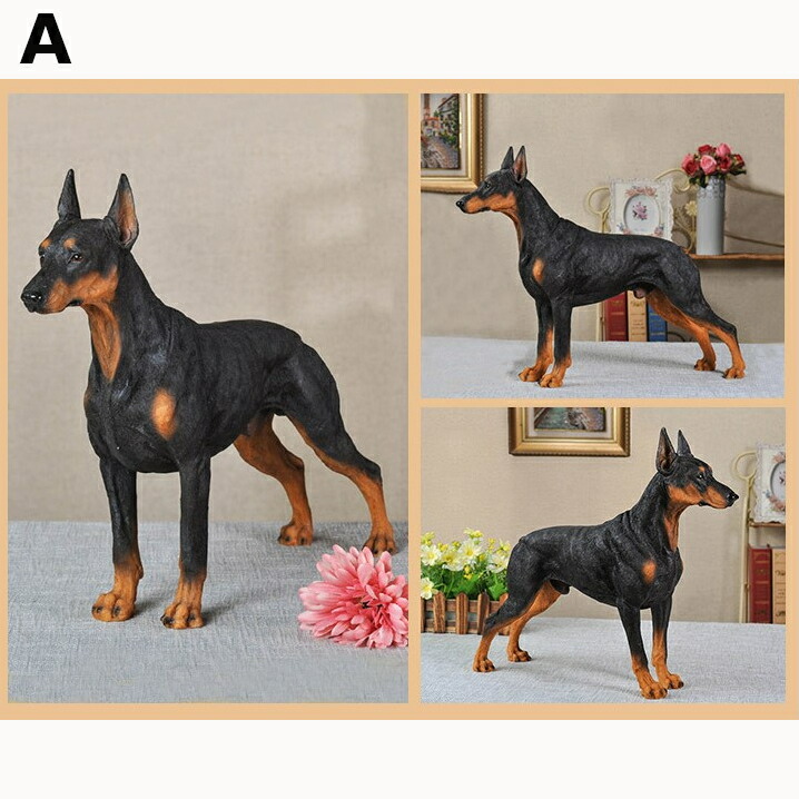 楽天市場】ドーベルマン犬 置物 リアル インテリア フィギュア 玄関