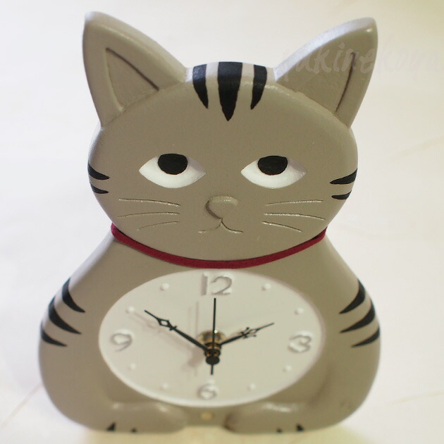 楽天市場】猫の置き時計 兼 壁掛け時計 みまもりネコ時計 いつも見守っ