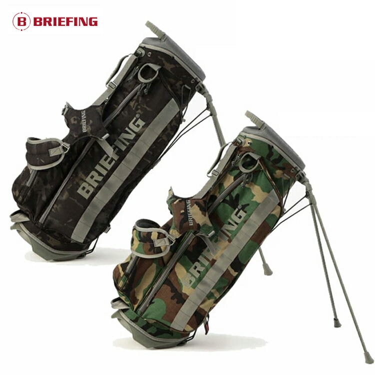BRIEFING ゴルフバッグ セルフスタンド カモフラージュ ブラック
