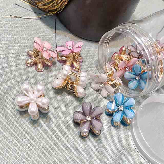 楽天市場】【6個セット】ヘアクリップ ミニ 大きめ キラキラ ゴールド