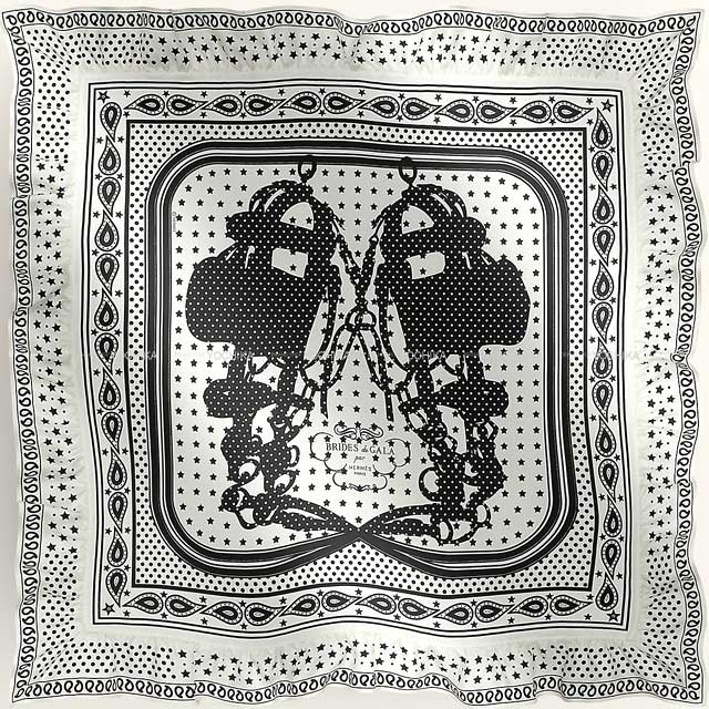 楽天市場】HERMES エルメス カレ70 フリル ブリッド ドゥ ガラ