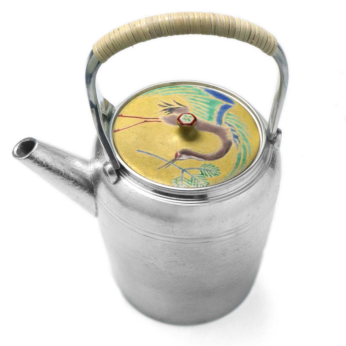 楽天市場】《受注制作》錫銚子・立型・本金地松喰い鶴・茶・ゆり工房