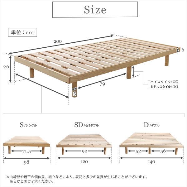 楽天市場】すのこベッド シングル ベッドフレームのみ ナチュラル 幅約