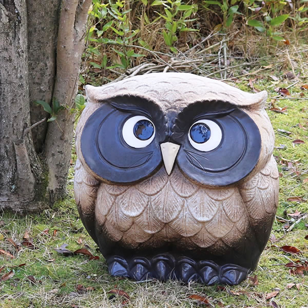 楽天市場】【ポイント10倍】ふくろう 陶器ふくろう 15号福多郎 送料