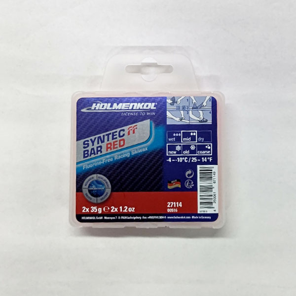 楽天市場】ホルメンコール スキーワックス シンテック FF レッド 2×35g