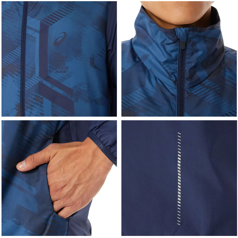 楽天市場】アシックス LIMO裏トリコットグラフィックブレーカー